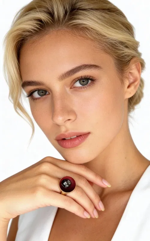 Ανακαλύψτε τη μαγεία του χειροποίητου δαχτυλιδιού με πυρίτη σε εκπληκτική μπορντό απόχρωση που θα γίνει το αγαπημένο σας statement κόσμημα. Το μοναδικό αυτό δαχτυλίδι, σχεδιασμένο από την Ελληνίδα Σχεδιάστρια Κοσμημάτων Αικατερίνη Χαλκιαδάκη, συνδυάζει τη φυσική ομορφιά του σιδηροπυρίτη με την τέχνη του ορείχαλκου.
Το εντυπωσιακό στρογγυλό design διακοσμείται με φυσικό σιδηροπυρίτη που λαμπυρίζει με χρυσαφένιες ανταύγειες, ενώ η μπορντό επιφάνεια με τη μαύρη πατίνα δημιουργεί μια κομψή αντίθεση. Η χρυσή απόχρωση του ορείχαλκου προσθέτει πολυτέλεια και αντιγηρασιακές ιδιότητες στο κόσμημα.
Ιδανικό για γυναίκες που αγαπούν τα χειροποίητα κοσμήματα με φυσικές πέτρες, αυτό το δαχτυλίδι συνδυάζεται τέλεια με καθημερινά και βραδινά looks. Το μικρό μέγεθος το κάνει άνετο για όλη την ημέρα, ενώ η μοναδική του αισθητική το μετατρέπει σε εντυπωσιακό αξεσουάρ. Αποφύγετε την επαφή με νερό και αρώματα. Φυλάξτε σε στεγνό μέρος.