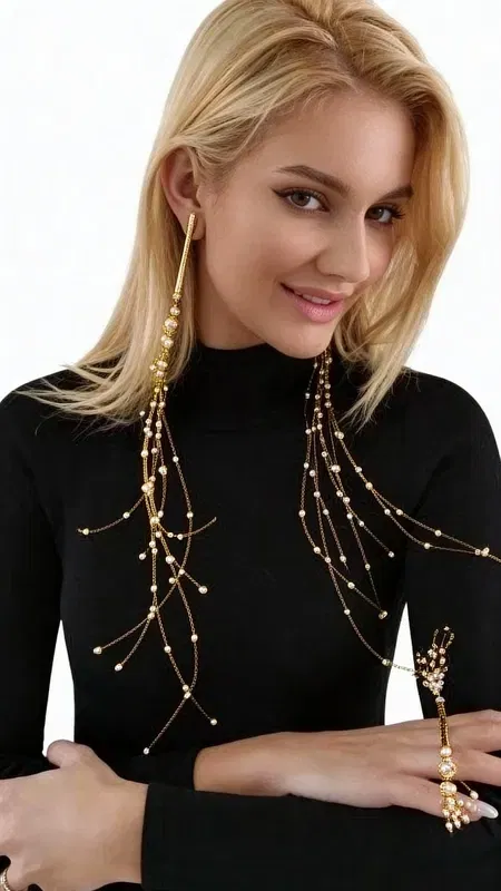 Τα εντυπωσιακά μακριά σκουλαρίκια με πέρλες statement είναι το τέλειο κόσμημα για να κλέψετε τις εντυπώσεις σε κάθε σας εμφάνιση. Σχεδιασμένα από την Ελληνίδα Σχεδιάστρια Κοσμημάτων Αικατερίνη Χαλκιαδάκη, αυτά τα χειροποίητα σκουλαρίκια συνδυάζουν την κλασική κομψότητα των πεταλούδων με τη σύγχρονη αισθητική.
Κάθε σκουλαρίκι διαθέτει αλυσίδες που ρέουν κομψά από το αυτί, δημιουργώντας μια εντυπωσιακή κίνηση που συμπληρώνεται από λευκές πέρλες στρατηγικά τοποθετημένες κατά μήκος των αλυσίδων. Το statement design τους τα καθιστά ιδανικά για γάμους, βραδινές εξόδους και ειδικές περιστάσεις.
Η χειροποίητη κατασκευή εγγυάται την ποιότητα και τη μοναδικότητα κάθε κομματιού, ενώ η χρυσή απόχρωση προσδίδει luxe αισθητική που συνδυάζεται εύκολα με κάθε outfit.
Συντηρήστε τα σκουλαρίκια σας φυλάσσοντάς τα σε στεγνό μέρος και καθαρίζοντάς τα με μαλακό πανί μετά από κάθε χρήση.