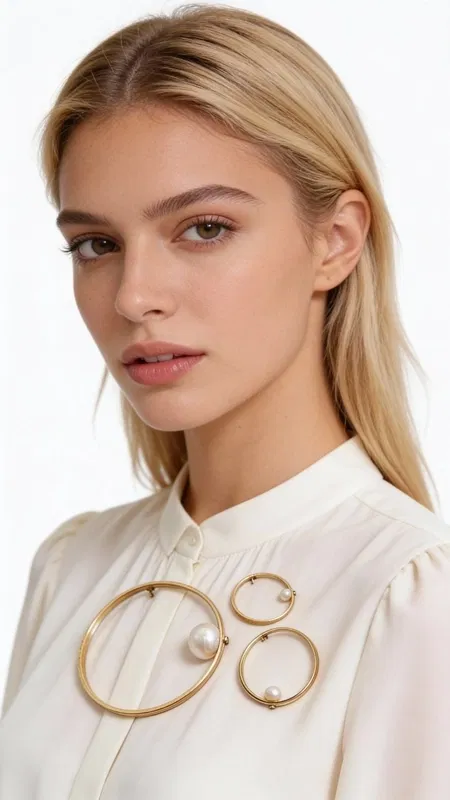 , Ανακαλύψτε τη μαγεία των χειροποίητων καρφιτσών με αυτό το εντυπωσιακό σετ τριών κυκλικών καρφιτσών από ορείχαλκο και φυσικές πέρλες. Κάθε καρφίτσα παρουσιάζει έναν κομψό κυκλικό σχεδιασμό που στολίζεται με μια λευκή πέρλα, δημιουργώντας ένα αρμονικό σύνολο που μπορεί να φορεθεί μαζί ή ξεχωριστά.
Σχεδιασμένες από την Ελληνίδα Σχεδιάστρια Κοσμημάτων Αικατερίνη Χαλκιαδάκη, αυτές οι γυναικείες καρφίτσες συνδυάζουν τη σύγχρονη αισθητική με την παραδοσιακή τεχνογνωσία. Ο ορείχαλκος με το χρυσό φινίρισμα προσφέρει ανθεκτικότητα και κομψότητα, ενώ οι φυσικές πέρλες προσδίδουν μια κλασική πινελιά γοητείας. Οι τρεις διαφορετικές διαστάσεις επιτρέπουν απεριόριστες δυνατότητες styling.
Ιδανικές για να στολίσουν παλτό, σακάκι, φόρεμα ή ακόμα και τσάντα, αυτές οι καρφίτσες κόσμημα μεταμορφώνουν κάθε outfit σε statement look. Μπορούν να δημιουργήσουν geometric patterns ή να φορεθούν διασκορπισμένες για πιο bohemian αισθητική.