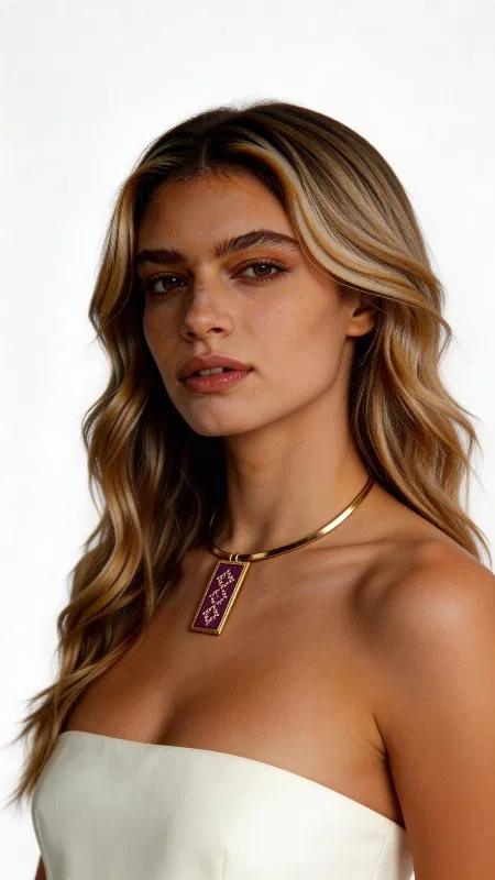 , Το κεντητό κολιέ με μπορντό απόχρωση και χρυσοκλωστή είναι ένα εκπληκτικό statement κόσμημα που συνδυάζει την παραδοσιακή τέχνη του κεντήματος με σύγχρονο design. Σχεδιασμένο από την Ελληνίδα Σχεδιάστρια Κοσμημάτων Αικατερίνη Χαλκιαδάκη, αυτό το χειροποίητο κολιέ φέρει γεωμετρικά σχέδια που κεντήθηκαν με χρυσή κλωστή σε βάση από εταμίν, δημιουργώντας ένα μοναδικό κομμάτι που ξεχωρίζει. Το ορθογώνιο κρεμαστό στοιχείο παρουσιάζει έντονα γεωμετρικά μοτίβα σε μπορντό χρώμα, ενώ οι χρυσές λεπτομέρειες προσδίδουν elegance και λάμψη. Το κολιέ ολοκληρώνεται με χρυσό μεταλλικό κλείσιμο από ορείχαλκο που εξασφαλίζει άνεση και αντοχή στην καθημερινή χρήση. Ιδανικό για τις γυναίκες που αγαπούν τα εντυπωσιακά κοσμήματα και θέλουν να υιοθετήσουν το boho chic style. Συνδυάζεται τέλεια με μονόχρωμα outfits, δίνοντας μια πινελιά χρώματος και αυθεντικότητας σε κάθε εμφάνιση. Υλικό: Ορείχαλκος, Ύφασμα Φροντίστε το κολιέ σας αποφεύγοντας την επαφή με νερό και αρώματα. Φυλάσσετε το σε στεγνό μέρος για να διατηρήσει τη λάμψη και τα χρώματά του.