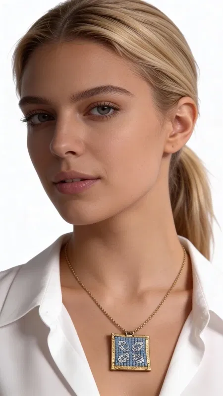 , Ανακαλύψτε την τέχνη του παραδοσιακού κεντήματος σε ένα μοναδικό κολιέ που συνδυάζει την ελληνική παράδοση με τη σύγχρονη αισθητική. Αυτό το εντυπωσιακό κεντητό κολιέ σε γαλάζιο χρώμα, σχεδιασμένο από την Ελληνίδα Σχεδιάστρια Κοσμημάτων Αικατερίνη Χαλκιαδάκη, φέρει γεωμετρικά μοτίβα κεντημένα με χρυσοκλωστή που αναδεικνύουν την κομψότητά σας.
Κάθε λεπτομέρεια αυτού του χειροποίητου κοσμήματος έχει φροντιστεί με ιδιαίτερη προσοχή. Η γαλάζια απόχρωση του υφάσματος συνδυάζεται αρμονικά με τα χρυσά νήματα, δημιουργώντας ένα statement κολιέ που ταιριάζει τόσο στην καθημερινότητα όσο και σε ειδικές περιστάσεις. Ο ορείχαλκος που πλαισιώνει το κέντημα προσδίδει μια vintage πινελιά που συμπληρώνει το παραδοσιακό design.
Το κολιέ αυτό αποτελεί την τέλεια επιλογή για τη γυναίκα που αγαπά τα χειροποίητα κοσμήματα με ιστορία. Συνδυάστε το με απλά ρούχα για να το αναδείξετε ή φορέστε το σε στρώσεις για έναν πιο μοντέρνο look. Φροντίστε το με απαλό καθάρισμα και αποθηκεύστε το σε στεγνό μέρος για να διατηρήσει τη λάμψη του.