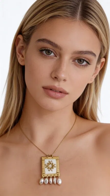 Ανακαλύψτε την κομψότητα του κεντητού κολιέ με γεωμετρικά σχέδια σε λευκό χρώμα, σχεδιασμένο από την Ελληνίδα Σχεδιάστρια Κοσμημάτων Αικατερίνη Χαλκιαδάκη. Αυτό το statement κόσμημα συνδυάζει την παραδοσιακή τέχνη του κεντήματος με σύγχρονη αισθητική, δημιουργώντας ένα μοναδικό αξεσουάρ που ξεχωρίζει.
Το κολιέ διαθέτει κεντητό τετράγωνο στοιχείο με χρυσή κλωστή που δημιουργεί εντυπωσιακά γεωμετρικά μοτίβα σε λευκή βάση. Η κατασκευή από ορείχαλκο εγγυάται ανθεκτικότητα και διατήρηση του χρώματος, ενώ οι κρεμαστές λεπτομέρειες προσθέτουν κίνηση και φως στο σχέδιο. Το χειροποίητο κέντημα αναδεικνύει την ελληνική τεχνοτροπία και προσφέρει έναν μοναδικό χαρακτήρα σε κάθε κομμάτι.
Ιδανικό για ιδιαίτερες εμφανίσεις και καθημερινή κομψότητα, αυτό το μαργαριταρένιο κολιέ συνδυάζεται τέλεια με λευκά και nude outfit. Το μέγεθός του το καθιστά εντυπωσιακό statement κόσμημα που τραβάει τα βλέμματα.
Φυλάσσετε σε στεγνό μέρος και αποφεύγετε την επαφή με υγρασία και αρώματα για να διατηρήσετε τη λάμψη του κοσμήματος.