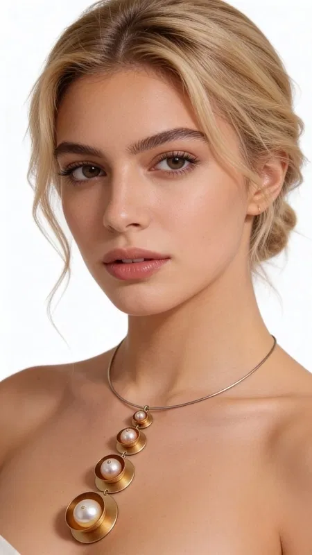 , Ανακαλύψτε τη μαγεία του μεγάλου γυναικείου κολιέ μακρύ με πέρλες, ένα εντυπωσιακό χειροποίητο κόσμημα που συνδυάζει την κλασική κομψότητα με τη μοντέρνα αισθητική. Σχεδιασμένο από την Ελληνίδα Σχεδιάστρια Κοσμημάτων Αικατερίνη Χαλκιαδάκη, αυτό το statement κολιέ μεταμορφώνει κάθε εμφάνιση σε μια υπόθεση στυλ.
Το μοναδικό σχέδιο παρουσιάζει πέντε κυκλικούς δίσκους από ορείχαλκο σε χρυσή απόχρωση, που μειώνονται προοδευτικά σε μέγεθος και φιλοξενούν λευκές πέρλες διαφορετικών διαστάσεων. Η γεωμετρική διάταξη δημιουργεί ένα εντυπωσιακό οπτικό αποτέλεσμα που προσελκύει το βλέμμα, ενώ το λεπτό metal wire καλώδιο εξασφαλίζει άνετη εφαρμογή.
Αυτό το μακρύ κολιέ με μαργαριτάρια είναι ιδανικό για βραδινές εμφανίσεις, ειδικές περιστάσεις ή για να προσθέσετε μια δόση κομψότητας στην καθημερινή σας εμφάνιση. Συνδυάζεται τέλεια με μονόχρωμα outfits και προσφέρει endless layering δυνατότητες.