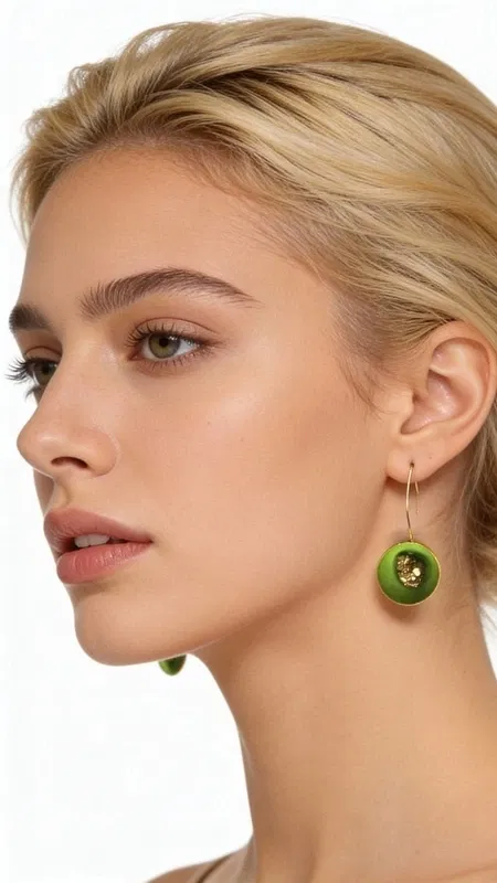 , Ανακαλύψτε τη μαγεία των κρεμαστών σκουλαρικιών με πυρίτη σε εντυπωσιακό πράσινο χρώμα που θα γίνουν το αγαπημένο σας αξεσουάρ. Αυτά τα μεγάλα χειροποίητα σκουλαρίκια, σχεδιασμένα από την Ελληνίδα Σχεδιάστρια Κοσμημάτων Αικατερίνη Χαλκιαδάκη, συνδυάζουν το φυσικό κάλλος του σιδηροπυρίτη με τη ζεστασιά του ορείχαλκου.
Κάθε σκουλαρίκι φέρει έναν στρογγυλό πράσινο πυρίτη που λαμπυρίζει με χρυσαφένιες πινελιές, δημιουργώντας έναν μοναδικό συνδυασμό χρωμάτων. Ο κιμωλώδης φινίρισμα προσδίδει vintage χαρακτήρα, ενώ η κομψή κρεμαστή σχεδίαση τα καθιστά ιδανικά για κάθε περίσταση - από καθημερινές εμφανίσεις έως ειδικές στιγμές.
Η ποιότητα του ορείχαλκου εξασφαλίζει αντοχή και διατήρηση του χρώματος, ενώ οι φυσικές ιδιότητες του πυρίτη θεωρείται ότι φέρουν θετική ενέργεια και αυτοπεποίθηση. Φυλάξτε σε στεγνό μέρος και καθαρίστε απαλά με μαλακό πανί. Αποφύγετε την επαφή με χημικά και αρώματα για τη διατήρηση της λάμψης.