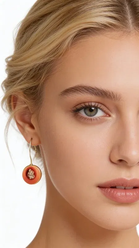 , Ανακαλύψτε τη μοναδική ομορφιά αυτών των κρεμαστών σκουλαρικιών με πυρίτη σε εντυπωσιακό χρώμα σομόν, σχεδιασμένα από την Ελληνίδα Σχεδιάστρια Κοσμημάτων Αικατερίνη Χαλκιαδάκη. Τα χειροποίητα σκουλαρίκια αυτά συνδυάζουν άψογα την πορτοκαλί απόχρωση με τη φυσική λάμψη του σιδηροπυρίτη, δημιουργώντας ένα κόσμημα που ξεχωρίζει.
Κάθε σκουλαρίκι διαθέτει στρογγυλό σχήμα με κεντρική τοποθέτηση πυρίτη, ενώ η ορείχαλκος βάση προσφέρει ανθεκτικότητα και χρώμα που δεν ξεθωριάζει. Το μικρό τους μέγεθος τα καθιστά ιδανικά για καθημερινή χρήση, ενώ η εντυπωσιακή εμφάνισή τους τα κάνει κατάλληλα και για ειδικές περιστάσεις. Η θερμή πορτοκαλί απόχρωση ταιριάζει τέλεια με φθινοπωρινά ντυσίματα αλλά και με καλοκαιρινές εμφανίσεις.