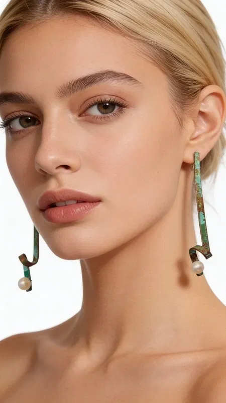 , Ξεχωρίστε με αυτά τα μεγάλα εντυπωσιακά σκουλαρίκια καρφωτά με μαργαριτάρια που συνδυάζουν την κομψότητα των πέρλων με τη μοναδική αισθητική της πράσινης πατίνας. Κάθε κόσμημα είναι σχεδιασμένο από την Ελληνίδα Σχεδιάστρια Κοσμημάτων Αικατερίνη Χαλκιαδάκη και δημιουργείται εξ ολοκλήρου στο χέρι με προσοχή στη λεπτομέρεια.
Τα χειροποίητα σκουλαρίκια διαθέτουν μακρύ γεωμετρικό σχήμα από χαλκό με φυσική πράσινη πατίνα που δημιουργεί μοναδικές χρωματικές αποχρώσεις. Κάθε σκουλαρίκι ολοκληρώνεται με μία λευκή πέρλα που προσθέτει κλασική κομψότητα και φωτεινότητα στο σχέδιο. Το καρφωτό κλείσιμο εξασφαλίζει άνετη και ασφαλή εφαρμογή για όλη την ημέρα.
Αυτά τα εντυπωσιακά μακριά σκουλαρίκια είναι ιδανικά για ιδιαίτερες περιστάσεις, γάμους ή όταν θέλετε να δώσετε μία μοντέρνα πινελιά στην εμφάνισή σας. Συνδυάζονται τέλεια με μονόχρωμα outfits και προσδίδουν μοναδικό στυλ.