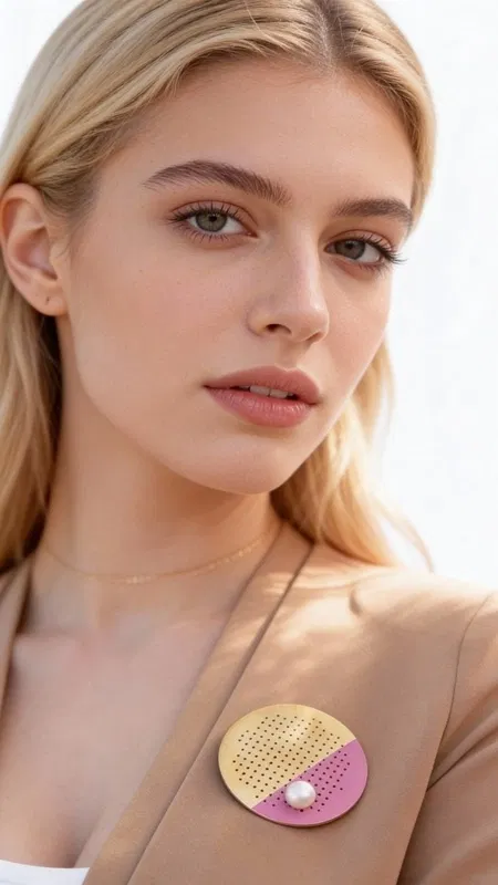 , Αυτή η μεγάλη εντυπωσιακή καρφίτσα με μαργαριτάρι και χρώμα είναι το τέλειο statement αξεσουάρ για κάθε γυναίκα που θέλει να ξεχωρίσει. Σχεδιασμένη από την Ελληνίδα Σχεδιάστρια Κοσμημάτων Αικατερίνη Χαλκιαδάκη, συνδυάζει τη σύγχρονη αισθητική με την παραδοσιακή τεχνογνωσία.
Η χειροποίητη καρφίτσα διαθέτει ένα υπέροχο δίχρωμο σχέδιο σε χρυσό και ροζ τόνους, με περφορέ μοτίβο που δημιουργεί μοναδικά εφέ φωτός. Το φυσικό μαργαριτάρι στο κέντρο προσθέτει κομψότητα και λάμψη, ενώ ο ορείχαλκος εξασφαλίζει αντοχή και μακροζωία. Οι απαλοί καμπυλωτοί όγκοι της κατασκευής δημιουργούν μια τρισδιάστατη αίσθηση που τραβά τα βλέμματα.
Ιδανική για κοκτέιλ πάρτυ, επαγγελματικά events ή ειδικές περιστάσεις, αυτή η γυναικεία καρφίτσα μπορεί να στολίσει πέτο, φόρεμα, σακάκι ή ακόμα και τσάντα. Το μέγεθός της την καθιστά εντυπωσιακή χωρίς να είναι επιβλητική.