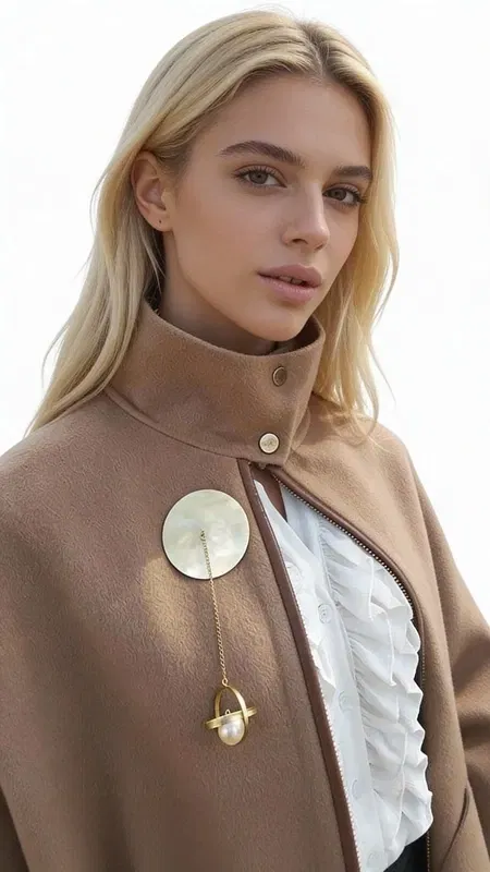 , Η εντυπωσιακή μεγάλη καρφίτσα με πέρλα αποτελεί το τέλειο statement αξεσουάρ που μεταμορφώνει κάθε ένδυμα σε έργο τέχνης. Σχεδιασμένη από την Ελληνίδα Σχεδιάστρια Κοσμημάτων Αικατερίνη Χαλκιαδάκη, αυτή η χειροποίητη καρφίτσα συνδυάζει την κλασική κομψότητα με τη σύγχρονη αισθητική.
Η καρφίτσα διαθέτει στρογγυλή χρυσή βάση που περικλείει λευκή πέρλα, δημιουργώντας έναν εξαιρετικό γεωμετρικό συνδυασμό. Το χρυσό φινίρισμα προσφέρει πολυτελή εμφάνιση, ενώ η φυσική πέρλα προσθέτει φινέτσα και θηλυκότητα. Η μεγάλη διάσταση της καρφίτσας την καθιστά ιδανική για να διακοσμήσει παλτά, σακάκια, φουλάρια ή ακόμα και τσάντες, προσφέροντας άπειρες δυνατότητες styling.
Αυτή η εντυπωσιακή καρφίτσα κόσμημα αποτελεί την τέλεια επιλογή για γυναίκες που αγαπούν τα μοναδικά αξεσουάρ. Συνδυάστε την με μονόχρωμα ρούχα για να αναδείξετε την ομορφιά της ή δημιουργήστε τολμηρά looks με πολλαπλές καρφίτσες.
Καθαρίζετε απαλά με μαλακό πανί και αποθηκεύετε σε στεγνό χώρο για να διατηρήσετε τη λάμψη της.