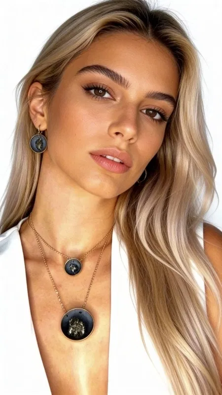 , Ανακαλύψτε το μοναδικό χειροποίητο κολιέ με πυρίτη που συνδυάζει τη φυσική ομορφιά του σιδηροπυρίτη με τη σύγχρονη ελληνική αισθητική. Αυτό το εντυπωσιακό μακρύ κολιέ, σχεδιασμένο από την Αικατερίνη Χαλκιαδάκη, αποτελεί την ιδανική επιλογή για γυναίκες που αναζητούν statement κοσμήματα με φυσικές πέτρες.
Το κολιέ διακρίνεται για τον μοναδικό συνδυασμό υλικών και χρωμάτων. Η κεντρική κρεμαστή ενότητα παρουσιάζει έναν γκρι δίσκο από ρητίνη με χρώμα κιμωλίας, που φιλοξενεί έναν λαμπερό σιδηροπυρίτη με μεταλλικές ανταύγειες. Η ορειχάλκινη βάση και αλυσίδα προσφέρουν ανθεκτικότητα και χρυσαφένια απόχρωση που συμπληρώνει αρμονικά τους γήινους τόνους της πέτρας.