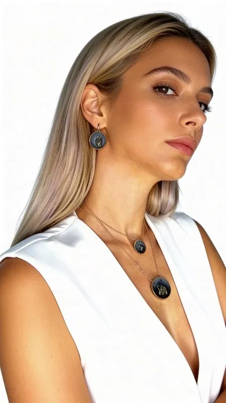 , Ανακαλύψτε το μοναδικό χειροποίητο κολιέ με πυρίτη που συνδυάζει τη φυσική ομορφιά του σιδηροπυρίτη με τη σύγχρονη ελληνική αισθητική. Αυτό το εντυπωσιακό μακρύ κολιέ, σχεδιασμένο από την Αικατερίνη Χαλκιαδάκη, αποτελεί την ιδανική επιλογή για γυναίκες που αναζητούν statement κοσμήματα με φυσικές πέτρες.
Το κολιέ διακρίνεται για τον μοναδικό συνδυασμό υλικών και χρωμάτων. Η κεντρική κρεμαστή ενότητα παρουσιάζει έναν γκρι δίσκο από ρητίνη με χρώμα κιμωλίας, που φιλοξενεί έναν λαμπερό σιδηροπυρίτη με μεταλλικές ανταύγειες. Η ορειχάλκινη βάση και αλυσίδα προσφέρουν ανθεκτικότητα και χρυσαφένια απόχρωση που συμπληρώνει αρμονικά τους γήινους τόνους της πέτρας.