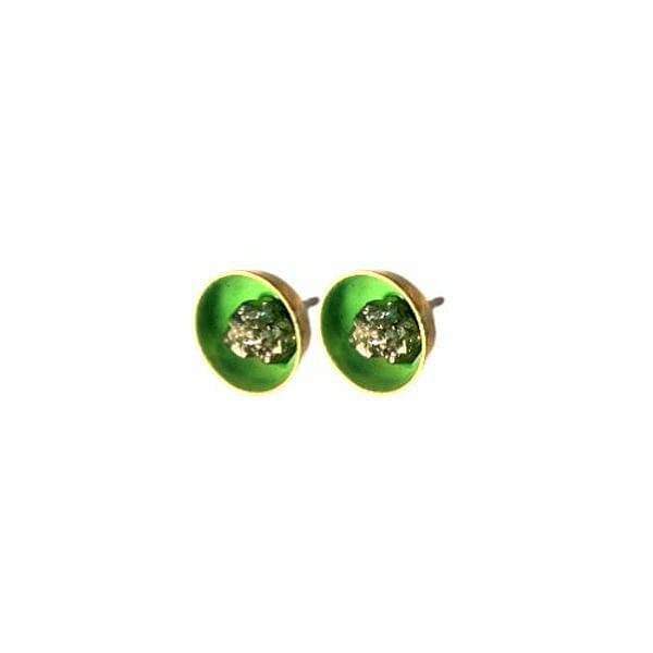 Σκουλαρίκια καρφωτά μικρά με πυρίτη πράσινα - 11220,Βρείτε μοναδικά χειροποίητα κοσμήματα και τα γυναικεία καρφωτά χειροποίητα σκουλαρίκια με πυρίτη πράσινα -11220 στο candiashop.gr - Unique Handmade Jewelry for Women