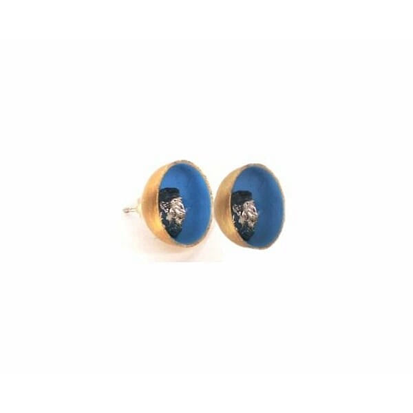 Σκουλαρίκια καρφωτά μικρά με πυρίτη μπλε - 10823,Βρείτε μοναδικά χειροποίητα κοσμήματα και τα γυναικεία καρφωτά χειροποίητα σκουλαρίκια με πυρίτη μπλε  - 10823 στο candiashop.gr - Unique Handmade Jewelry for Women