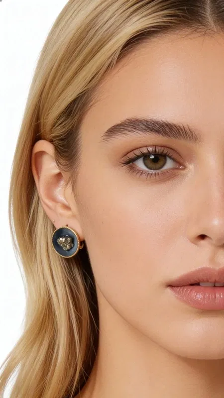 , Τα σκουλαρίκια καρφωτά με πυρίτη σε γκρι απόχρωση αποτελούν την τέλεια επιλογή για γυναίκες που αναζητούν κομψότητα με μοντέρνα πινελιά. Αυτά τα μοναδικά χειροποίητα σκουλαρίκια, σχεδιασμένα από την Ελληνίδα Σχεδιάστρια Κοσμημάτων Αικατερίνη Χαλκιαδάκη, συνδυάζουν αρμονικά τη φυσική ομορφιά του σιδηροπυρίτη με την κλασική κομψότητα του ορείχαλκου.
Η γκρι απόχρωση με υφή κιμωλίας προσδίδει έναν εκλεπτυσμένο χαρακτήρα που συμπληρώνει κάθε outfit, από καθημερινές εμφανίσεις έως πιο επίσημες περιστάσεις. Ο σιδηροπυρίτης φέρει συμβολικά τη δύναμη της αυτοπεποίθησης και της προστασίας, καθιστώντας αυτά τα σκουλαρίκια όχι μόνο όμορφα αλλά και ιδιαίτερα σημαντικά.
Το καρφωτό σύστημα εξασφαλίζει άνεση καθ' όλη τη διάρκεια της ημέρας, ενώ το μικρό μέγεθος τα καθιστά ιδανικά για συνδυασμούς με άλλα κοσμήματα ή για αυτόνομη φορά που αναδεικνύει τη φυσική ομορφιά.