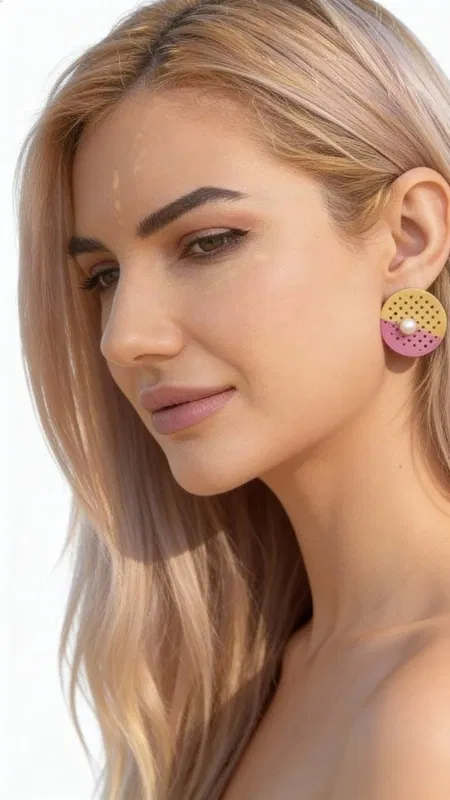 , Ανακαλύψτε τη μαγεία των χρωμάτων με αυτά τα εντυπωσιακά σκουλαρίκια κρίκοι που συνδυάζουν το ζεστό χρυσό με το παιχνιδιάρικο ροζ, σχεδιασμένα από την Ελληνίδα Σχεδιάστρια Κοσμημάτων Αικατερίνη Χαλκιαδάκη. Κάθε κομμάτι διακοσμείται με λεπτές τρύπες που δημιουργούν ένα μοντέρνο geometric pattern, ενώ οι φυσικές πέρλες προσθέτουν μια νότα κομψότητας.
Αυτά τα χειροποίητα σκουλαρίκια από ορείχαλκο αποτελούν την ιδανική επιλογή για γυναίκες που αγαπούν τα statement κοσμήματα με contemporary αισθητική. Ο συνδυασμός των ζωντανών χρωμάτων τα καθιστά τέλεια για καλοκαιρινά look, ενώ η κλασική φόρμα των κρίκων εξασφαλίζει διαχρονική απήχηση.
Το ασύμμετρο design με τους διχρωμικούς κρίκους δημιουργεί visual interest και προσθέτει μια πινελιά playful elegance στην εμφάνισή σας. Ιδανικά για καθημερινό styling αλλά και για ειδικές εξόδους που θέλετε να ξεχωρίσετε. Αποφύγετε την επαφή με νερό και αρώματα για να διατηρήσετε τη λάμψη τους.