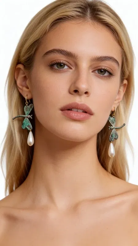 , Ανακαλύψτε τη μαγεία της φύσης με αυτά τα εντυπωσιακά κρεμαστά σκουλαρίκια λιβελούλες, σχεδιασμένα από την Ελληνίδα Σχεδιάστρια Κοσμημάτων Αικατερίνη Χαλκιαδάκη. Τα μοναδικά αυτά χειροποίητα κοσμήματα συνδυάζουν την κομψότητα των φυσικών μαργαριταριών με τη βοημιακή αισθητική του οξειδωμένου ορείχαλκου.
Κάθε λιβελούλα έχει δημιουργηθεί με απόλυτη προσοχή στη λεπτομέρεια, παρουσιάζοντας υπέροχες αποχρώσεις πράσινου που δημιουργούν μια vintage patina επίδραση. Οι φυσικές πέρλες που κρέμονται κομψά στο κάτω μέρος προσδίδουν μια αίσθηση luxury και θηλυκότητας, ενώ ο χειροποίητος χαρακτήρας κάνει κάθε ζευγάρι μοναδικό.
Αυτά τα statement σκουλαρίκια είναι ιδανικά για ιδιαίτερες περιστάσεις, boho chic εμφανίσεις ή ως το τέλειο νυφικό αξεσουάρ για μια εναλλακτική νύφη που αγαπά την πρωτοτυπία.
