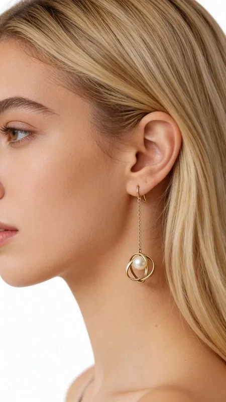 , Ανακαλύψτε τη μαγεία των χειροποίητων γυναικείων σκουλαρικιών με πέρλες που συνδυάζουν την κομψότητα με τη μοντέρνα αισθητική. Αυτά τα εντυπωσιακά κρεμαστά σκουλαρίκια, σχεδιασμένα από την Ελληνίδα Σχεδιάστρια Κοσμημάτων Αικατερίνη Χαλκιαδάκη, προσφέρουν έναν μοναδικό συνδυασμό γεωμετρικών σχημάτων και φυσικής ομορφιάς.
Η καινοτόμα σχεδίαση περιλαμβάνει περιστρεφόμενα δακτυλίδια από ορείχαλκο σε χρυσαφί απόχρωση που πλαισιώνουν λευκές πέρλες, δημιουργώντας μια δυναμική και σύγχρονη αισθητική. Η μακριά αλυσίδα προσθέτει κίνηση και κομψότητα, καθιστώντας τα ιδανικά για ειδικές περιστάσεις και καθημερινή φθορά.
Κατασκευασμένα με επιμέλεια από premium ορείχαλκο, αυτά τα statement σκουλαρίκια αντέχουν στον χρόνο διατηρώντας τη λάμψη τους. Ο συνδυασμός των φυσικών περιών με τα μεταλλικά στοιχεία δημιουργεί μια τέλεια ισορροπία μεταξύ κλασικού και μοντέρνου στυλ.