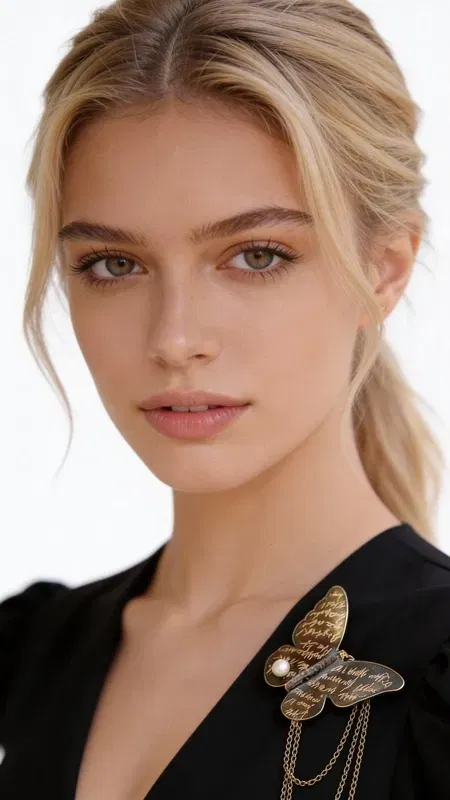 , Ανακαλύψτε τη μαγεία του statement στυλ με αυτή τη μοναδική καρφίτσα πεταλούδα χειρόγραφη με μαργαριτάρι, σχεδιασμένη από την Ελληνίδα Σχεδιάστρια Κοσμημάτων Αικατερίνη Χαλκιαδάκη. Το εντυπωσιακό σχέδιο συνδυάζει τη χάρη της πεταλούδας με το κλασικό μαργαριτάρι, δημιουργώντας ένα αξεσουάρ που προσδίδει φινέτσα σε κάθε σας εμφάνιση.
Η καρφίτσα διακοσμείται με διακριτικές αλυσίδες που κρέμονται κομψά από το σώμα της πεταλούδας, προσφέροντας κίνηση και ζωντάνια στο σχέδιο. Η χειρόγραφη τεχνική και το φυσικό μαργαριτάρι δημιουργούν έναν τέλειο συνδυασμό παράδοσης και σύγχρονης αισθητικής. Το μαύρο χρώμα προσδίδει κομψότητα και ταιριάζει ιδανικά με κάθε ντύσιμο.
Φροντίστε το κόσμημά σας αποθηκεύοντάς το σε στεγνό μέρος και καθαρίζοντάς το με μαλακό πανί. Αποφύγετε την επαφή με αρώματα και καλλυντικά για να διατηρήσετε τη λάμψη του μαργαριταριού.