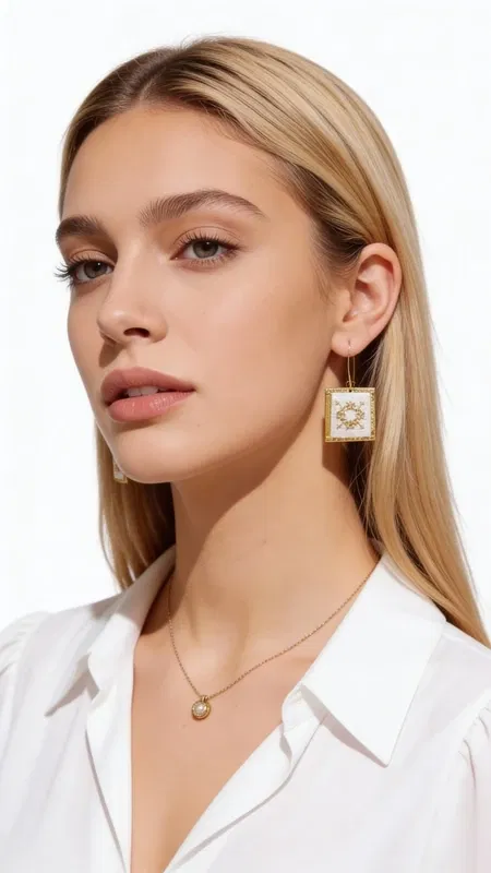 , Κεντητά statement σκουλαρίκια που συνδυάζουν τη σύγχρονη αισθητική με την παραδοσιακή τέχνη του κεντήματος σε λευκή απόχρωση. Αυτά τα εντυπωσιακά χειροποίητα σκουλαρίκια, σχεδιασμένα από την Ελληνίδα Σχεδιάστρια Κοσμημάτων Αικατερίνη Χαλκιαδάκη, παρουσιάζουν γεωμετρικά μοτίβα με χρυσοκλωστή που δημιουργούν μια μοναδική αίσθηση πολυτέλειας.
Η τετράγωνη φόρμα με το περίτεχνο κέντημα στο εσωτερικό προσφέρει μια μοντέρνα ερμηνεία της παραδοσιακής χειροτεχνίας. Το λευκό χρώμα τα καθιστά ιδανικά για νυφικές εμφανίσεις ή κομψές βραδινές εξόδους, ενώ η statement φόρμα τους προσδίδει άμεση αναγνωρισιμότητα. Τα κρεμαστά σκουλαρίκια φοριούνται άνετα και προσθέτουν έναν sophisticated χαρακτήρα σε κάθε outfit. Συνδυάστε τα με μονόχρωμα outfits για να αναδείξετε τη μοναδική τους ομορφιά. Φυλάξτε τα σε στεγνό μέρος και καθαρίζετε τα απαλά με στεγνό πανί για να διατηρήσετε τη λάμψη της χρυσοκλωστής.