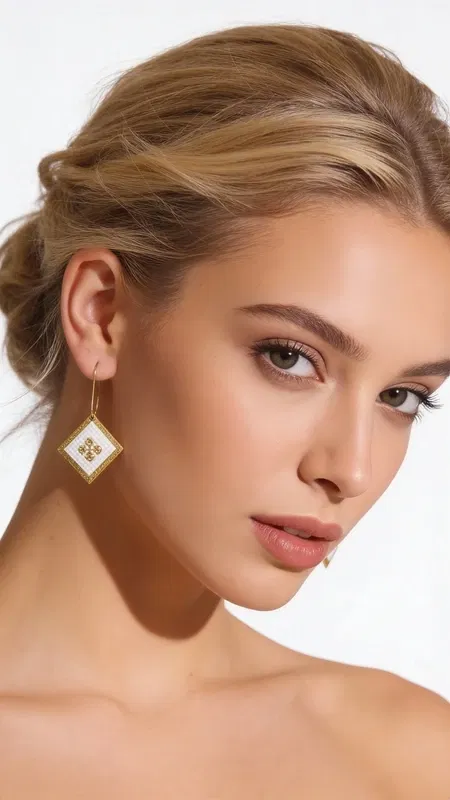 Τα statement κεντητά σκουλαρίκια με γεωμετρικά σχέδια από χρυσοκλωστή σε λευκό αποτελούν την τέλεια επιλογή για τη σύγχρονη γυναίκα που αναζητά εντυπωσιακά χειροποίητα κοσμήματα. Σχεδιασμένα από την Ελληνίδα Σχεδιάστρια Κοσμημάτων Αικατερίνη Χαλκιαδάκη, συνδυάζουν παραδοσιακές τεχνικές κεντήματος με μοντέρνα αισθητική.
Κάθε σκουλαρίκι δημιουργείται με προσεκτική χειροτεχνία, χρησιμοποιώντας χρυσοκλωστή που σχηματίζει εντυπωσιακά γεωμετρικά μοτίβα σε λευκή βάση. Το ιδιαίτερο σχέδιο με τα διαμαντέ λεπτομέρειες προσδίδει λάμψη και κομψότητα, καθιστώντας τα ιδανικά για ιδιαίτερες στιγμές και γάμους.
Τα κεντητά σκουλαρίκια διαθέτουν ανάγλυφη υφή που τονίζει το χειροποίητο χαρακτήρα τους, ενώ οι χρυσές λεπτομέρειες δημιουργούν όμορφες αντιθέσεις με το λευκό φόντο. Είναι αρκετά εντυπωσιακά για να αποτελέσουν το κύριο στοιχείο του look σας. Συντηρήστε τα σκουλαρίκια σας σε στεγνό χώρο και αποφύγετε την επαφή με αρώματα και κρέμες για να διατηρήσετε τη λάμψη τους.