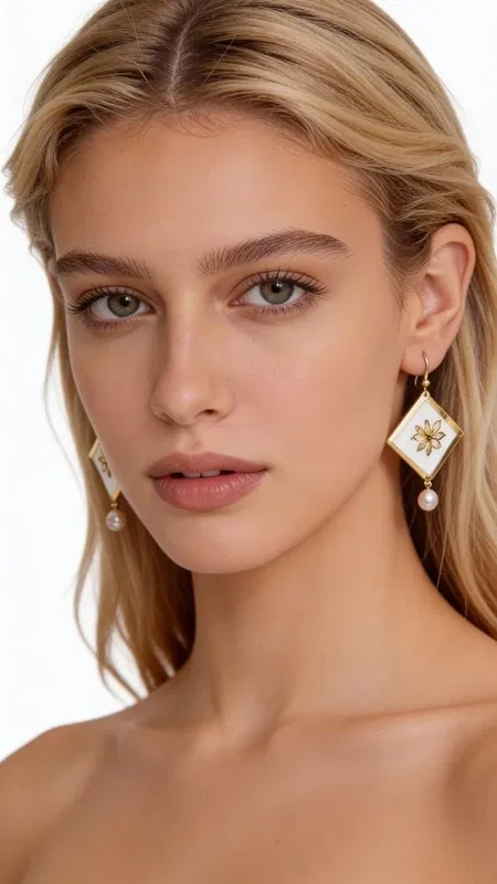 Ανακαλύψτε τη μαγεία των κεντητών statement σκουλαρικιών με γεωμετρικά σχέδια, έργο τέχνης σχεδιασμένο από την Ελληνίδα Σχεδιάστρια Κοσμημάτων Αικατερίνη Χαλκιαδάκη. Αυτά τα εντυπωσιακά χειροποίητα σκουλαρίκια συνδυάζουν τη λευκή κομψότητα με χρυσές λεπτομέρειες, δημιουργώντας ένα μοναδικό κόσμημα που ξεχωρίζει.
Κάθε σκουλαρίκι διακοσμείται με γεωμετρικό κέντημα από χρυσοκλωστή πάνω σε λευκή βάση, ενώ ολοκληρώνεται με κομψή πέρλα που κρέμεται στο κάτω μέρος. Η ρομβοειδής φόρμα με τη χρυσή αστεροειδή διακόσμηση προσδίδει μοντέρνα αισθητική, καθιστώντας το ιδανικό για ιδιαίτερες στιγμές και επίσημες εμφανίσεις.
Αυτά τα εντυπωσιακά κρεμαστά σκουλαρίκια αποτελούν την τέλεια επιλογή για γυναίκες που αγαπούν τα πρωτότυπα χειροποίητα κοσμήματα. Συνδυάστε τα με κλασικά ή μοντέρνα outfits για μια εμφάνιση που θα κλέψει τις εντυπώσεις.
Φροντίστε τα απαλά με στεγνό πανί και αποθηκεύστε τα σε στεγνό μέρος για να διατηρήσουν τη λάμψη τους.