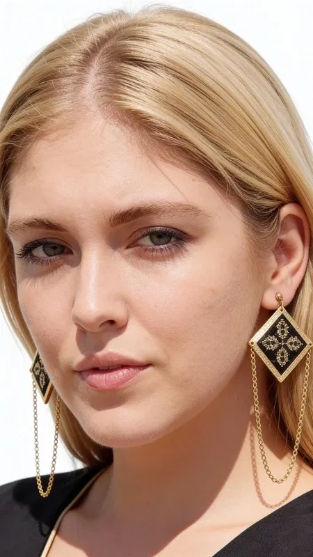 , Τα κεντητά statement σκουλαρίκια με γεωμετρικά σχέδια σε μαύρο και χρυσό συνδυάζουν την παραδοσιακή τέχνη του κεντήματος με τη σύγχρονη αισθητική. Σχεδιασμένα από την Ελληνίδα Σχεδιάστρια Κοσμημάτων Αικατερίνη Χαλκιαδάκη, αυτά τα εντυπωσιακά κρεμαστά σκουλαρίκια αποτελούν την ιδανική επιλογή για τη σύγχρονη γυναίκα που αναζητά μοναδικότητα.
Το κάθε σκουλαρίκι διαθέτει ένα τετραγωνικό κεντητό στοιχείο με περίπλοκα γεωμετρικά μοτίβα που δημιουργούνται με χρυσοκλωστή πάνω σε μαύρη βάση. Η κομψή χρυσή αλυσίδα που κρέμεται προσθέτει κίνηση και δυναμισμό, ενώ το μήκος τους δημιουργεί εντυπωσιακό αποτέλεσμα. Η χειροποίητη κατασκευή εγγυάται την ποιότητα και τη μοναδικότητα κάθε κομματιού.
Αυτά τα μοντέρνα σκουλαρίκια ταιριάζουν τέλεια σε βραδινές εξόδους, γαμήλιες εκδηλώσεις και ιδιαίτερες περιστάσεις. Συνδυάζονται ιδανικά με μαύρα ή χρυσά outfits, προσθέτοντας μια nότα folklore elegance. Φυλάσσετε σε στεγνό μέρος, αποφεύγοντας την επαφή με αρώματα και υγρασία.