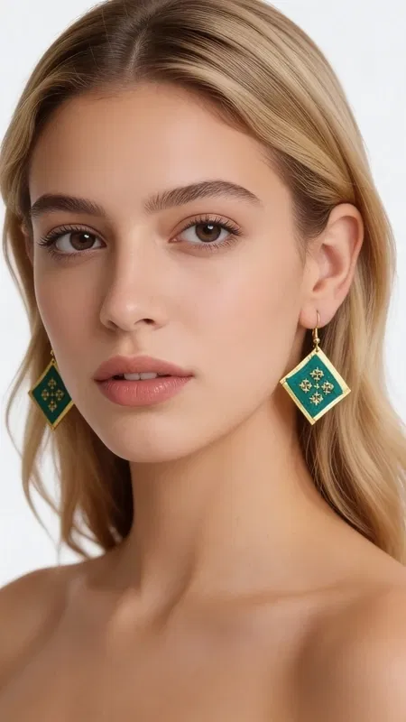 Ανακαλύψτε τη μαγεία των κεντητών σκουλαρικιών statement με γεωμετρικά σχέδια που μετατρέπουν κάθε εμφάνιση σε εντυπωσιακή. Αυτά τα μοναδικά χειροποίητα σκουλαρίκια, σχεδιασμένα από την Ελληνίδα Σχεδιάστρια Κοσμημάτων Αικατερίνη Χαλκιαδάκη, διαθέτουν πλούσιο πράσινο χρώμα και χρυσή κλωστή που δημιουργούν ένα εκθαμβωτικό contrast.
Κάθε σκουλαρίκι είναι προσεκτικά κεντημένο με χρυσοκλωστή, δημιουργώντας γεωμετρικά μοτίβα που θυμίζουν την παραδοσιακή ελληνική τέχνη με σύγχρονη αισθητική. Ο συνδυασμός του έντονου πράσινου με τις χρυσές λεπτομέρειες προσφέρει μια κομψή εμφάνιση που ταιριάζει τόσο στην καθημερινότητα όσο και σε ειδικές περιστάσεις.
Αυτά τα statement σκουλαρίκια είναι ιδανικά για γυναίκες που θέλουν να ξεχωρίζουν με στιλ και αυτοπεποίθηση. Το μοναδικό folklore design τους τα καθιστά τέλειο επιλογή για γάμους, βραδινές εξόδους ή κάθε στιγμή που θέλετε να νιώσετε ξεχωριστή.
Φροντίστε τα απαλά με μαλακό πανί και αποθηκεύστε τα σε στεγνό μέρος για να διατηρήσουν τη λάμψη τους.
