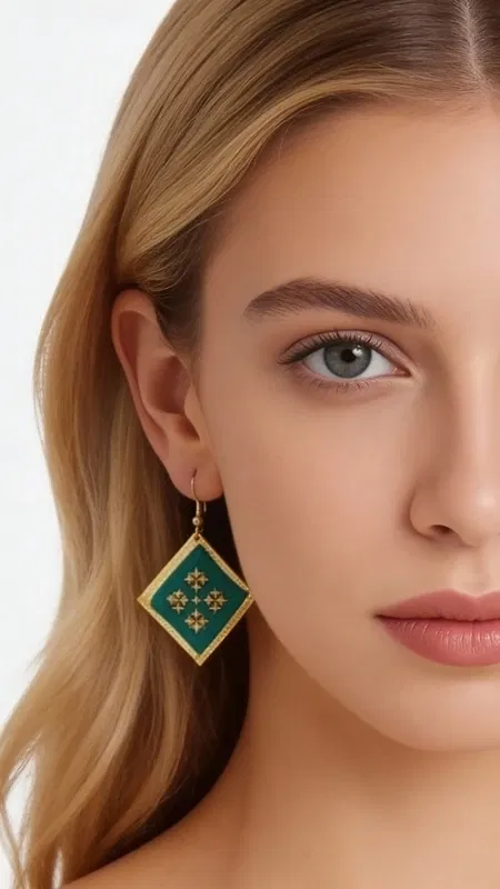 , Ανακαλύψτε τη μαγεία των κεντητών σκουλαρικιών statement με γεωμετρικά σχέδια που μετατρέπουν κάθε εμφάνιση σε εντυπωσιακή. Αυτά τα μοναδικά χειροποίητα σκουλαρίκια, σχεδιασμένα από την Ελληνίδα Σχεδιάστρια Κοσμημάτων Αικατερίνη Χαλκιαδάκη, διαθέτουν πλούσιο πράσινο χρώμα και χρυσή κλωστή που δημιουργούν ένα εκθαμβωτικό contrast.
Κάθε σκουλαρίκι είναι προσεκτικά κεντημένο με χρυσοκλωστή, δημιουργώντας γεωμετρικά μοτίβα που θυμίζουν την παραδοσιακή ελληνική τέχνη με σύγχρονη αισθητική. Ο συνδυασμός του έντονου πράσινου με τις χρυσές λεπτομέρειες προσφέρει μια κομψή εμφάνιση που ταιριάζει τόσο στην καθημερινότητα όσο και σε ειδικές περιστάσεις.
Αυτά τα statement σκουλαρίκια είναι ιδανικά για γυναίκες που θέλουν να ξεχωρίζουν με στιλ και αυτοπεποίθηση. Το μοναδικό folklore design τους τα καθιστά τέλειο επιλογή για γάμους, βραδινές εξόδους ή κάθε στιγμή που θέλετε να νιώσετε ξεχωριστή.
Φροντίστε τα απαλά με μαλακό πανί και αποθηκεύστε τα σε στεγνό μέρος για να διατηρήσουν τη λάμψη τους.