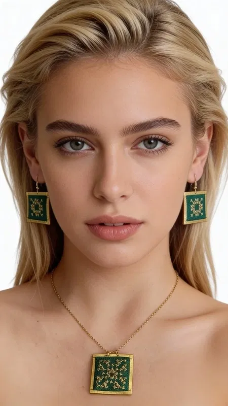 , Εντυπωσιακά statement σκουλαρίκια κεντητά με χρυσοκλωστή που συνδυάζουν τη μοναδική αισθητική του ελληνικού folklore με τη μοντέρνα κομψότητα. Αυτά τα χειροποίητα κοσμήματα σχεδιασμένα από την Ελληνίδα Σχεδιάστρια Κοσμημάτων Αικατερίνη Χαλκιαδάκη παρουσιάζουν ένα μαγευτικό τετράγωνο σχήμα σε έντονο πράσινο χρώμα με χρυσά κεντήματα που σχηματίζουν γεωμετρικά μοτίβα.
Τα κεντητά σκουλαρίκια διαθέτουν λεπτομερή χειροτεχνία με χρυσοκλωστή που δημιουργεί εκλεπτυσμένα σχέδια πάνω σε πράσινη βάση. Το κεντητό ύφασμα περιβάλλεται από χρυσό πλαίσιο που προσδίδει πολυτελή εμφάνιση, ενώ το μέγεθός τους τα καθιστά ιδανικά για statement εμφανίσεις. Είναι τέλεια για γαμήλιες εκδηλώσεις, ειδικές περιστάσεις ή όταν θέλετε να προσθέσετε μια εντυπωσιακή πινελιά στο καθημερινό σας στυλ.
Φροντίστε τα κεντητά σκουλαρίκια σας αποφεύγοντας την επαφή με νερό και αποθηκεύοντάς τα σε στεγνό μέρος για να διατηρήσουν την ομορφιά τους.