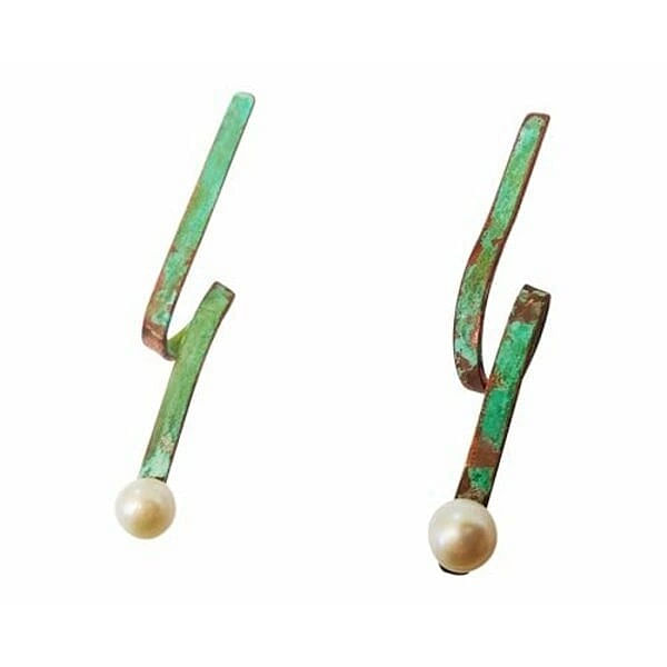 Μεγάλα εντυπωσιακά σκουλαρίκια καρφωτά με μαργαριτάρια - 3964,Βρείτε μοναδικά χειροποίητα κοσμήματα και τα εντυπωσιακά καρφωτά σκουλαρίκια με  μαργαριτάρια και χρώμα - 3964 στο candiashop.gr - Unique Handmade Jewelry for Women