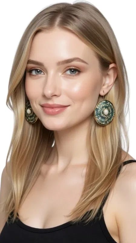 , Τα χειρόγραφα σκουλαρίκια κρεμαστά με μαργαριτάρια αποτελούν μια εκλεπτυσμένη επιλογή για τη γυναίκα που αναζητά μοναδικότητα και στυλ. Σχεδιασμένα από την Ελληνίδα Σχεδιάστρια Κοσμημάτων Αικατερίνη Χαλκιαδάκη, αυτά τα εντυπωσιακά χειροποίητα κοσμήματα συνδυάζουν την κλασική ομορφιά των μαργαριταριών με τη σύγχρονη αισθητική.
Κατασκευασμένα από ποιοτικό ορείχαλκο με μαύρη πατίνα, τα σκουλαρίκια διαθέτουν κυκλικό σχήμα με χαραγμένα χειρόγραφα κείμενα που δημιουργούν έναν artistic χαρακτήρα. Το κεντρικό λευκό μαργαριτάρι σε κάθε κομμάτι προσθέτει λάμψη και κομψότητα, ενώ το χρυσαφί φινίρισμα συμπληρώνει αρμονικά τη συνολική εμφάνιση.
Αυτά τα μακριά κρεμαστά σκουλαρίκια είναι ιδανικά για εκδηλώσεις, γάμους ή καθημερινή εμφάνιση που θέλετε να ξεχωρίσει. Η χειροποίητη κατασκευή εγγυάται τη μοναδικότητα κάθε κομματιού.